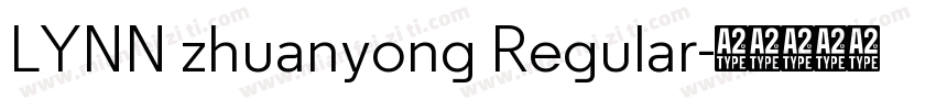 LYNN zhuanyong Regular字体转换